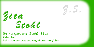 zita stohl business card